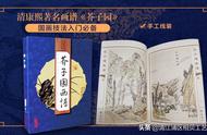 彩色全集精装：芥子园画谱四本手工线装展示